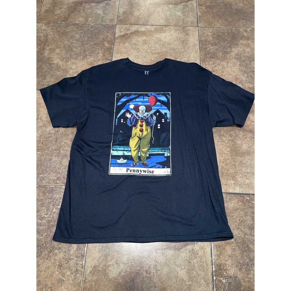 Pennywise Clown It Black XL T-shirt Horror Movie Gore Slasher Movie Stephen King